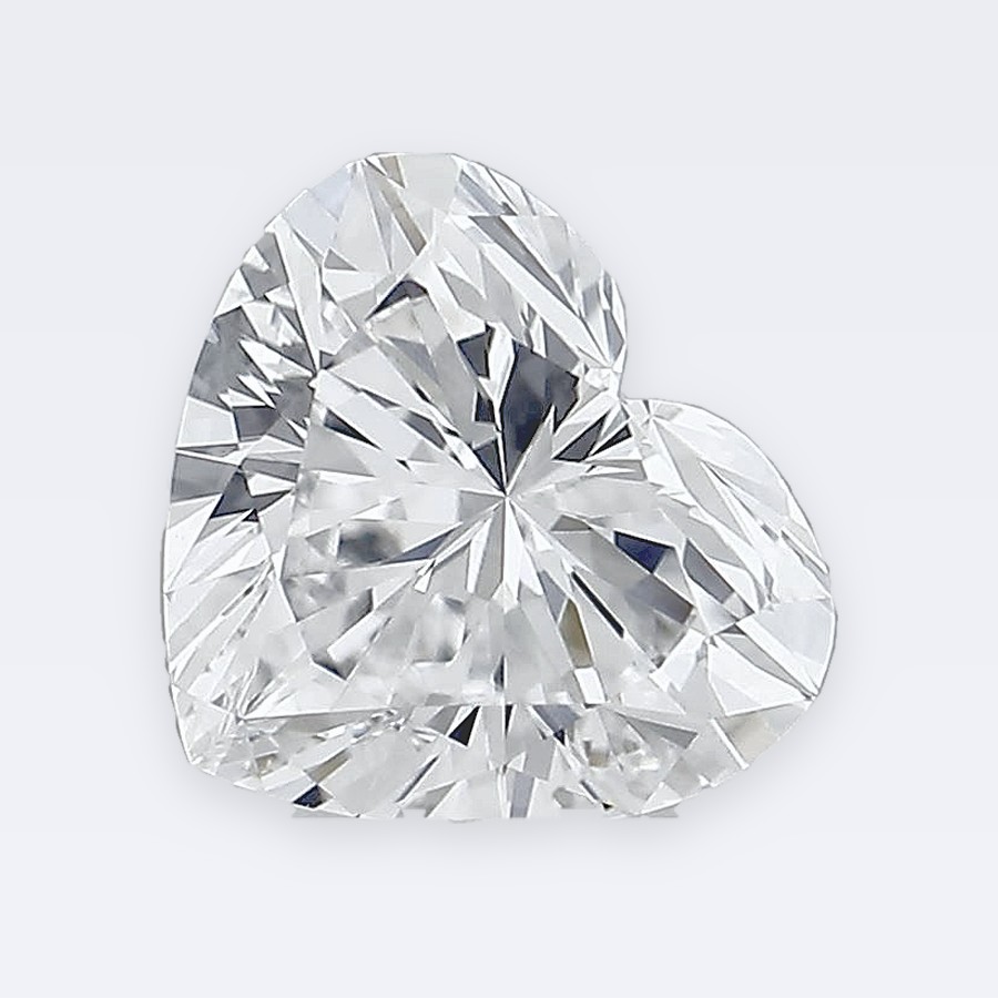 White diamond, heart cut