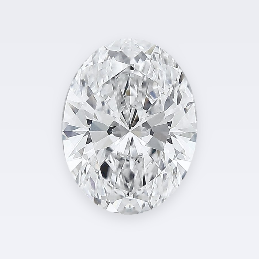 White diamond, oval cut