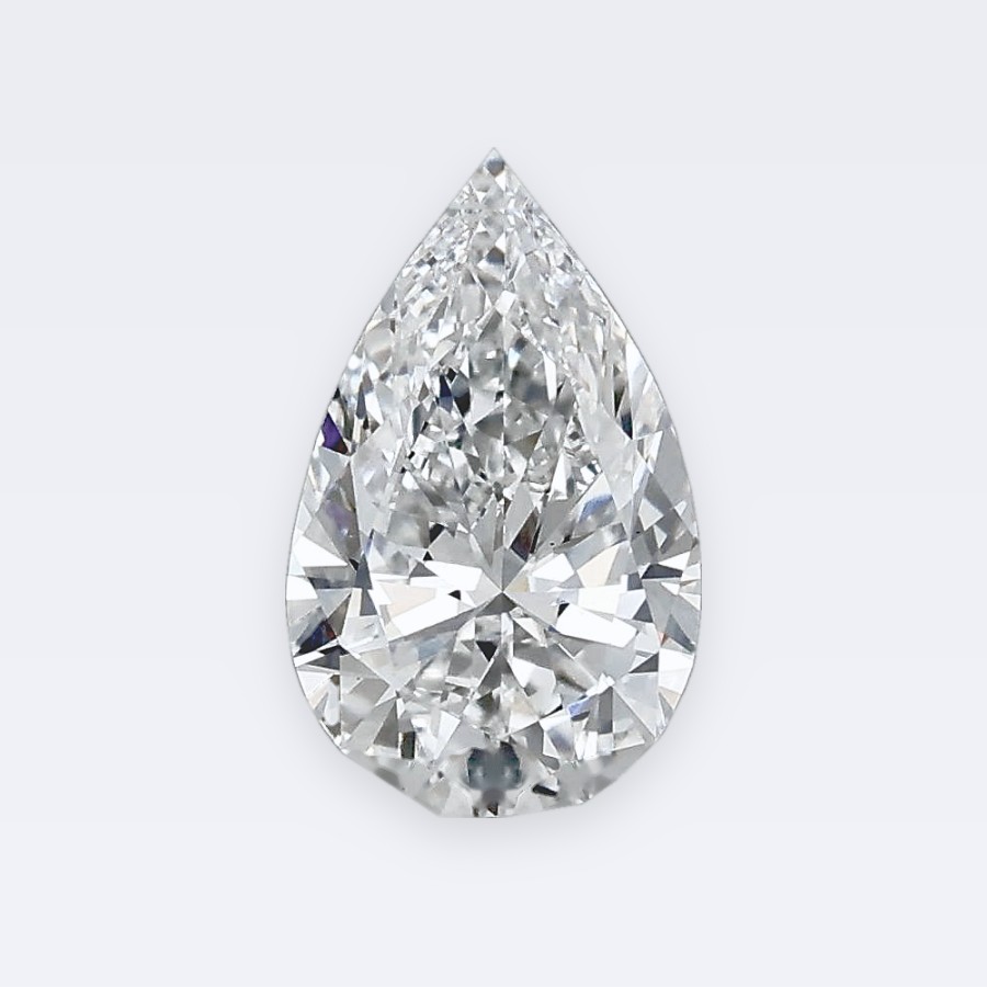 White diamond, pear cut