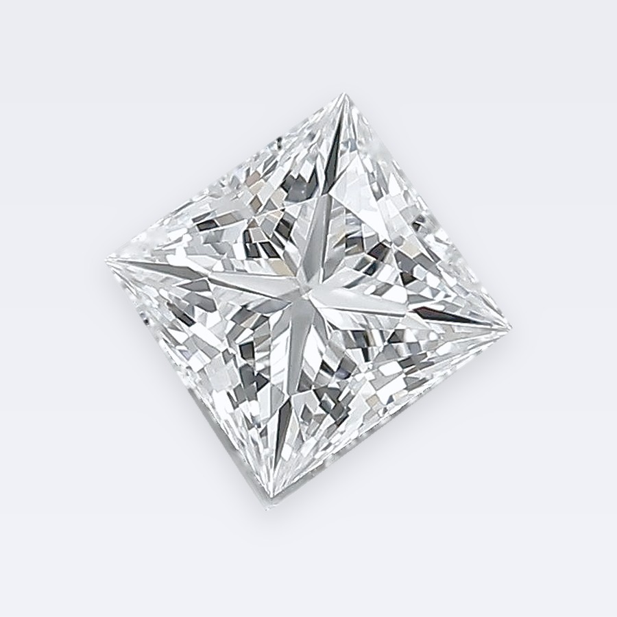 White diamond, princess cut