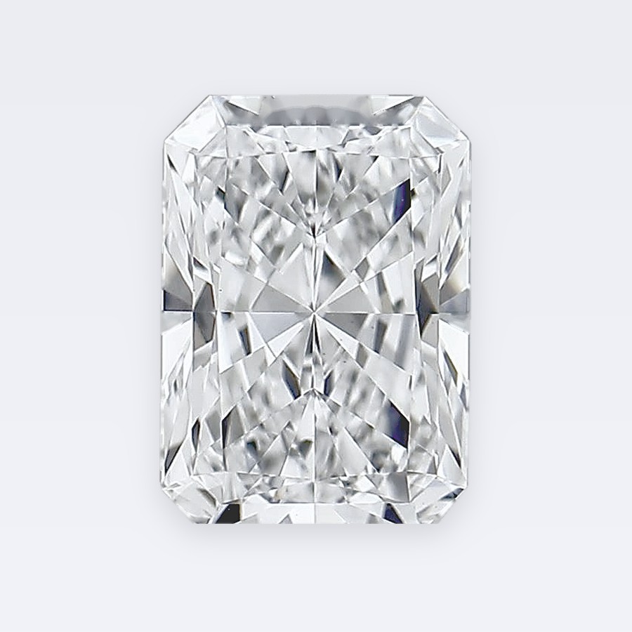 White diamond, radiant cut